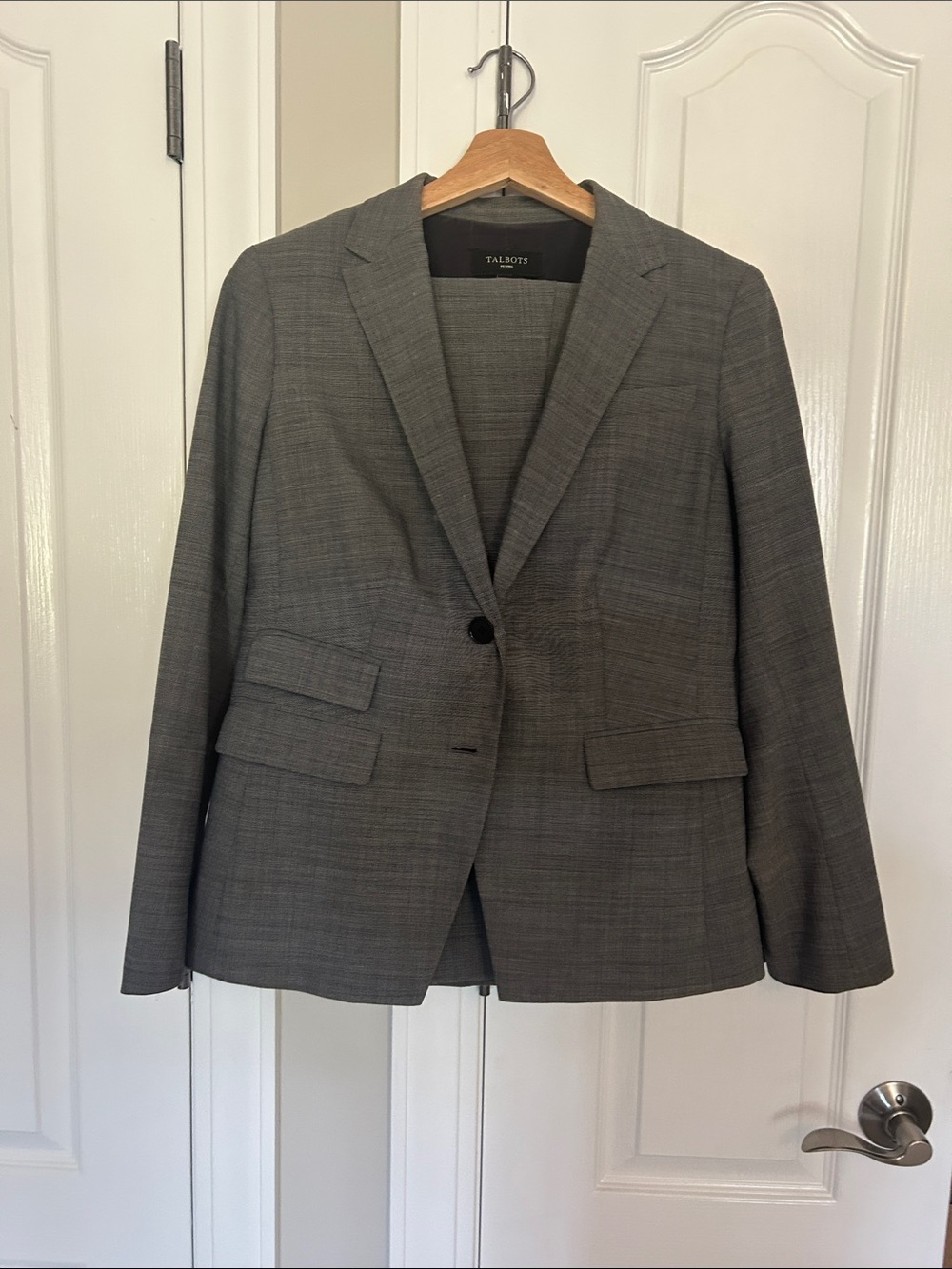 Talbots black/Gray 2 Button Notch-Lapel Blazer and slacks
